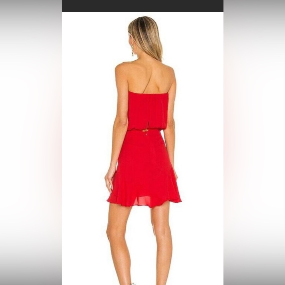 Revolve Red strapless dress